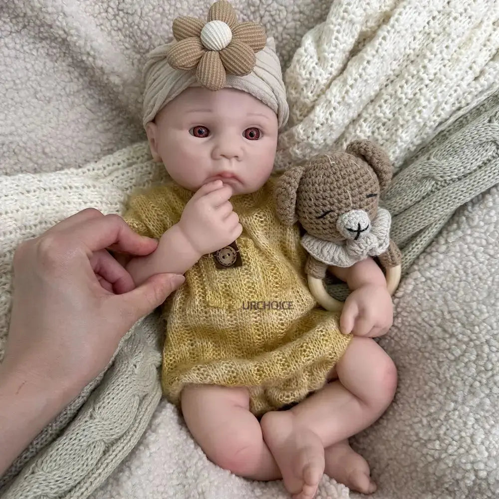 Image of Reborn Baby Dolls Handmade 16Inch Lifelike Silicone Reborn Baby Boy