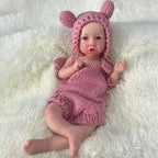 Image of Reborn Baby Dolls Baby Toy Full Platinum Silicone Flexible 17 Inch