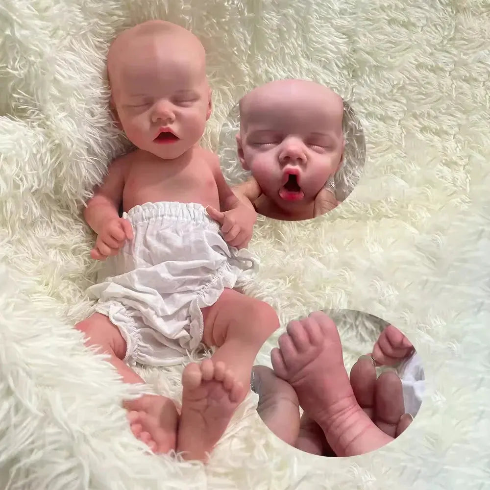 Image of Reborn Baby Dolls 18" 100% Full Silicone Newborn Doll Soft Reborn