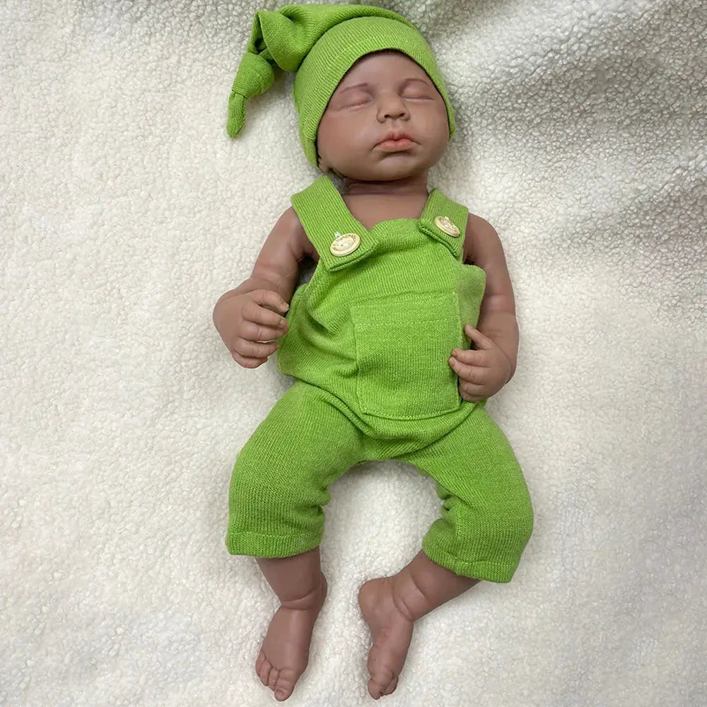 Image of Reborn Baby Dolls Collectible 20Inch Silicone Reborn African Baby