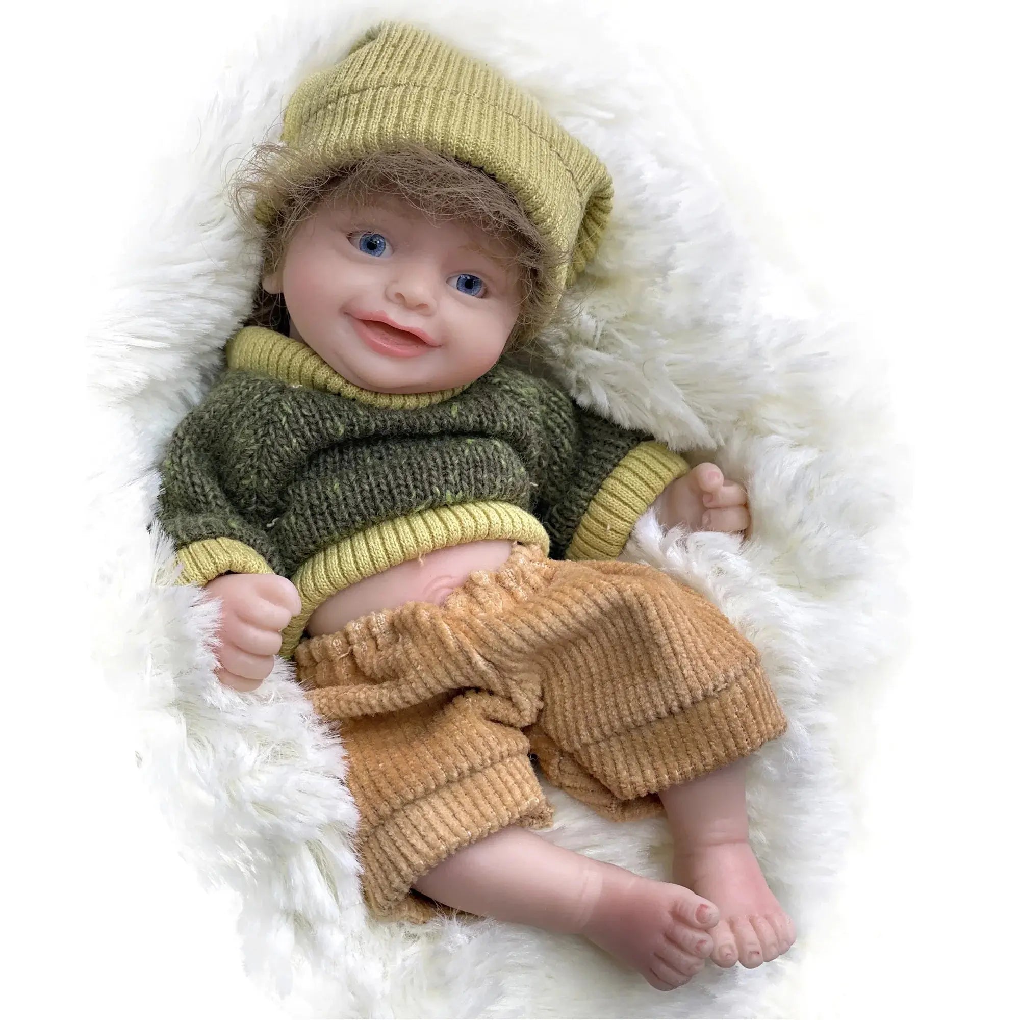 Image of Reborn Baby Dolls 6Inch Mini Palm Full Solid Silicone Bebe Reborn