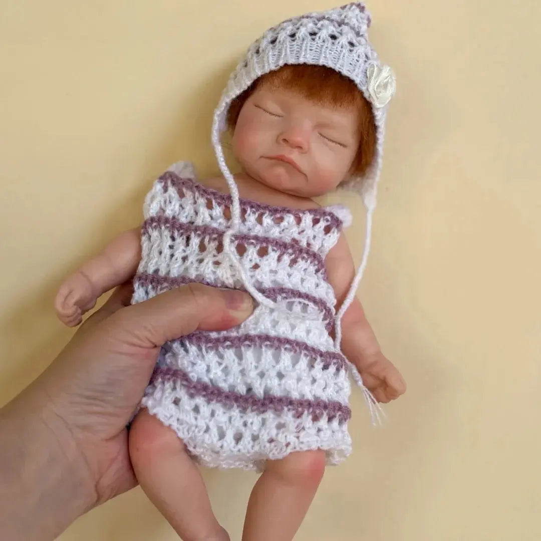 Image of Reborn Baby Dolls 26Cm Close Eyes Bebe Reborn De Silicona Girl Doll