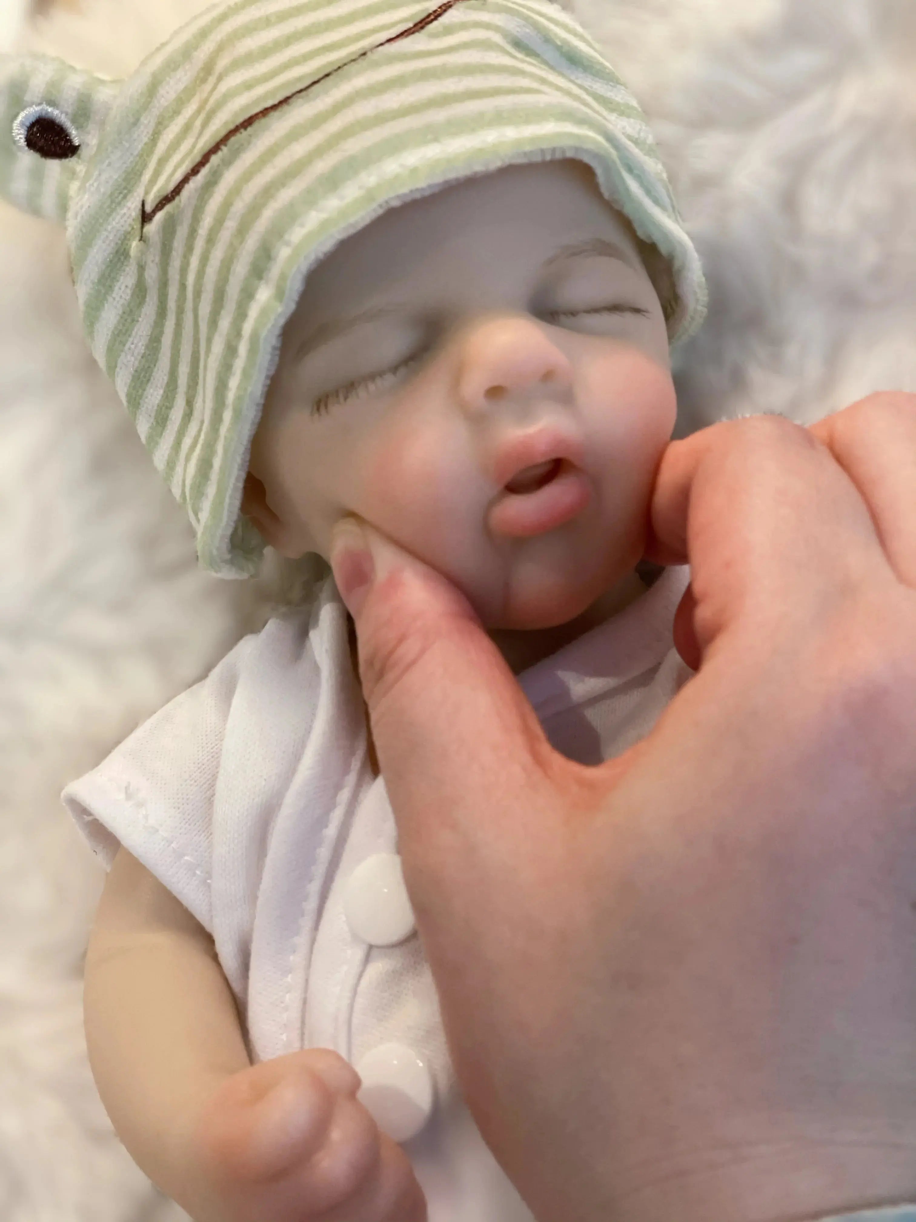 Image of Reborn Baby Dolls 13Inch Open Mouth Loulou Girl&Boy Painted Full Body