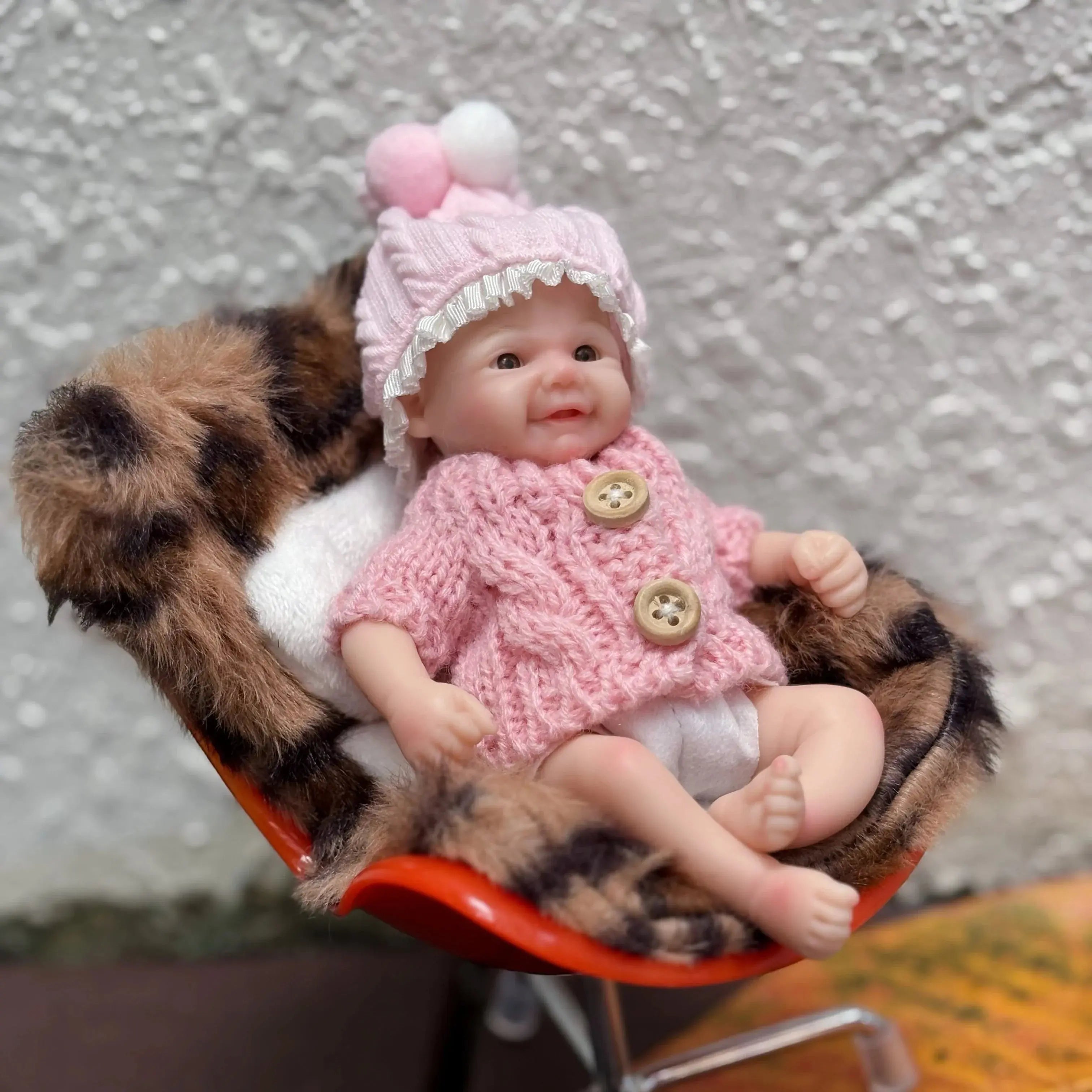 Image of Reborn Baby Dolls 6Inch Mini Adorable Vivienne Reborn Dolls Painted