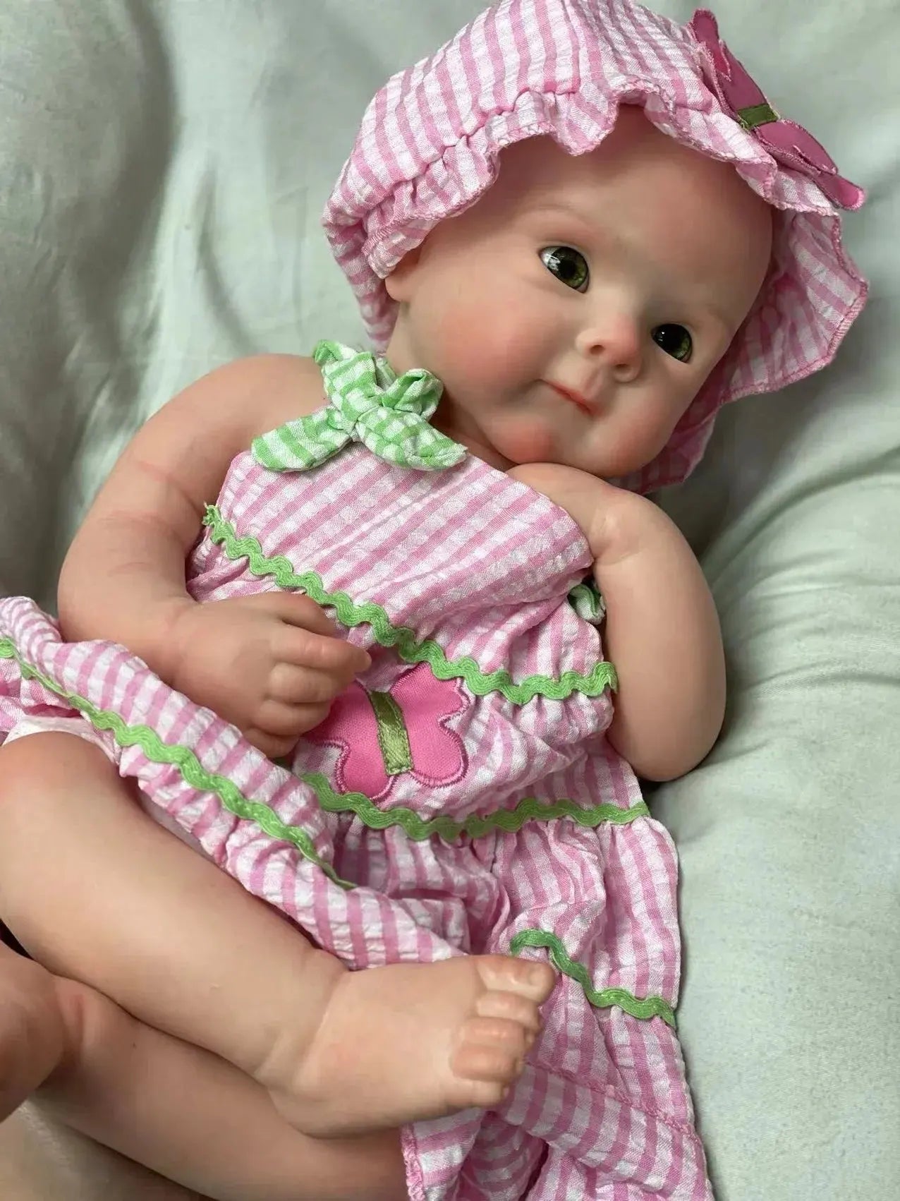 Image of Reborn Baby Dolls 18Inch Can Open Mouth Solid Silicone Bebe Reborn