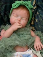 Image of Reborn Baby Dolls 20Inch Open Mouth Silicone Girl Reborn Full Solid