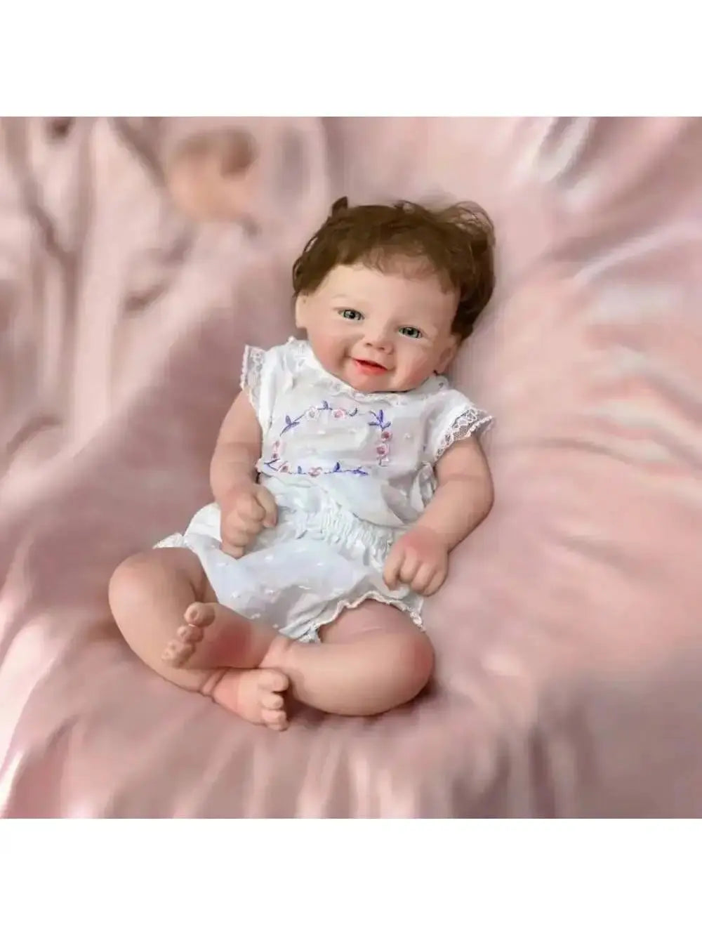 Image of Reborn Baby Dolls 18 Inch Vivienne Silicone Bebe Reborn Girl Handmade