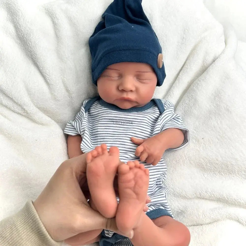 Image of Reborn Baby Dolls Handmade 18Inch Lifelike Details Flexible Silicone