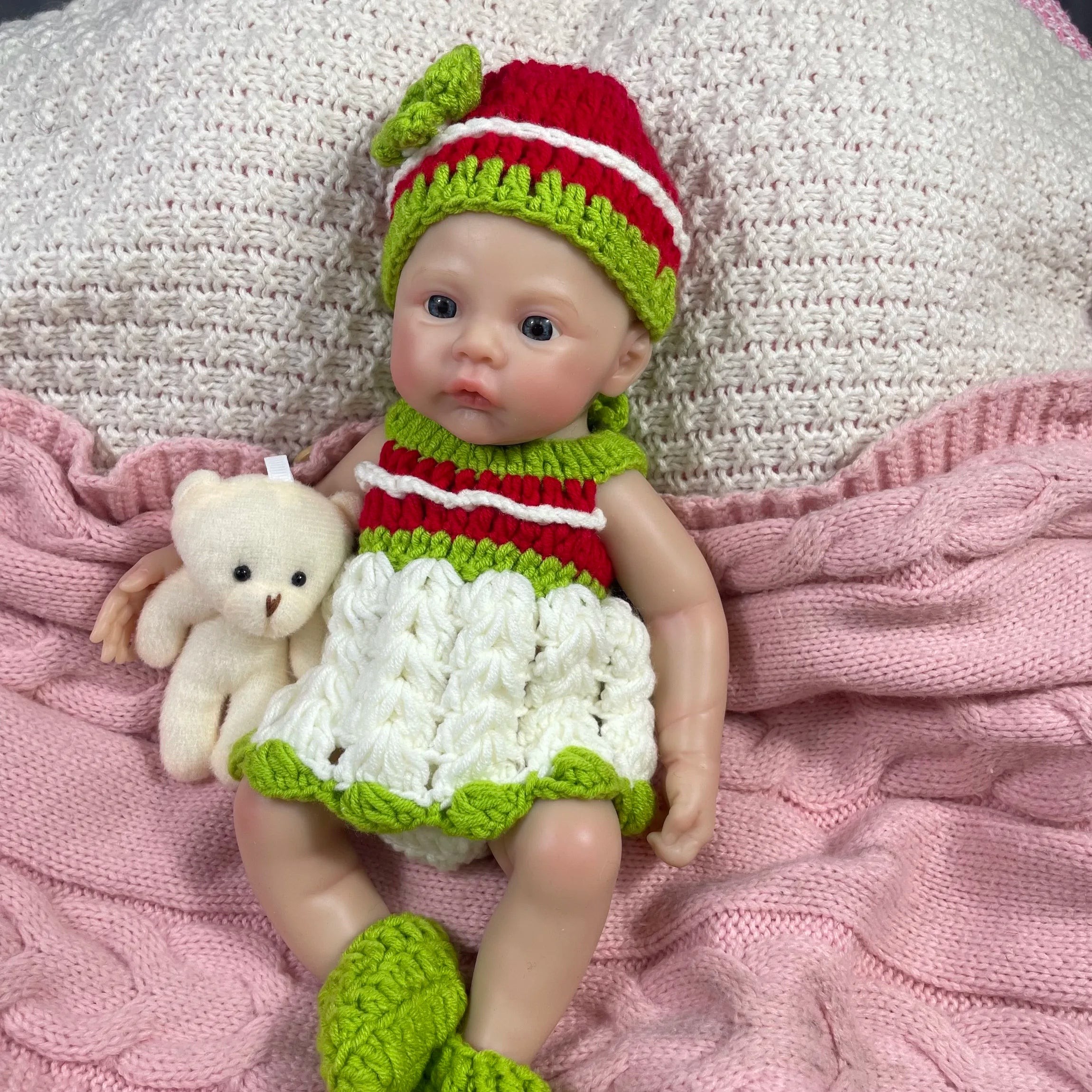 Image of Reborn Baby Dolls Mini 33Cm Painted Soft Silicone Reborn Baby Meadow