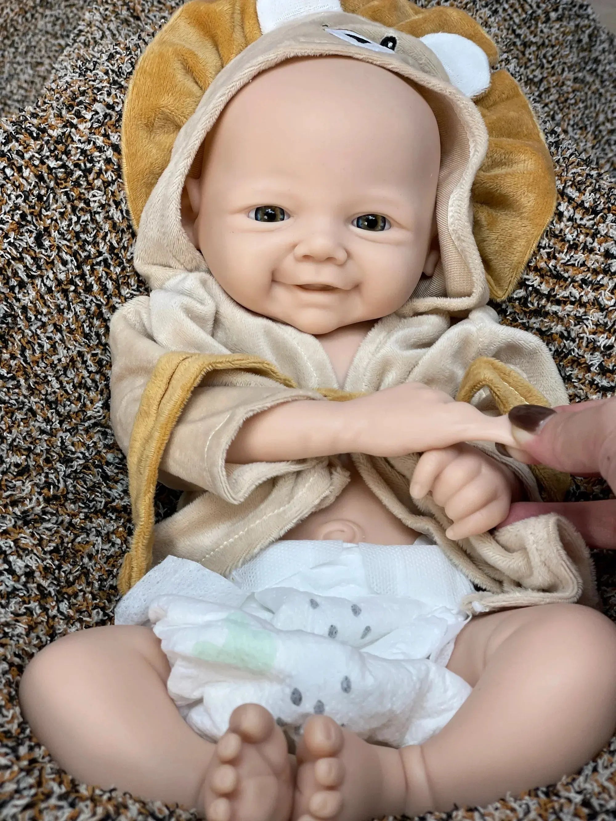 Image of Reborn Baby Dolls 18Inch Girl Vivienne Bebê Reborn Dolls Unpainted