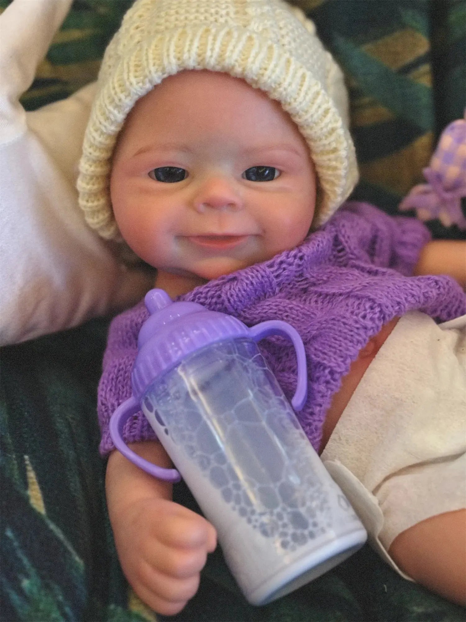 Image of Reborn Baby Dolls Can Open Mouth 33Cm Washable Solid Silicone Bebe