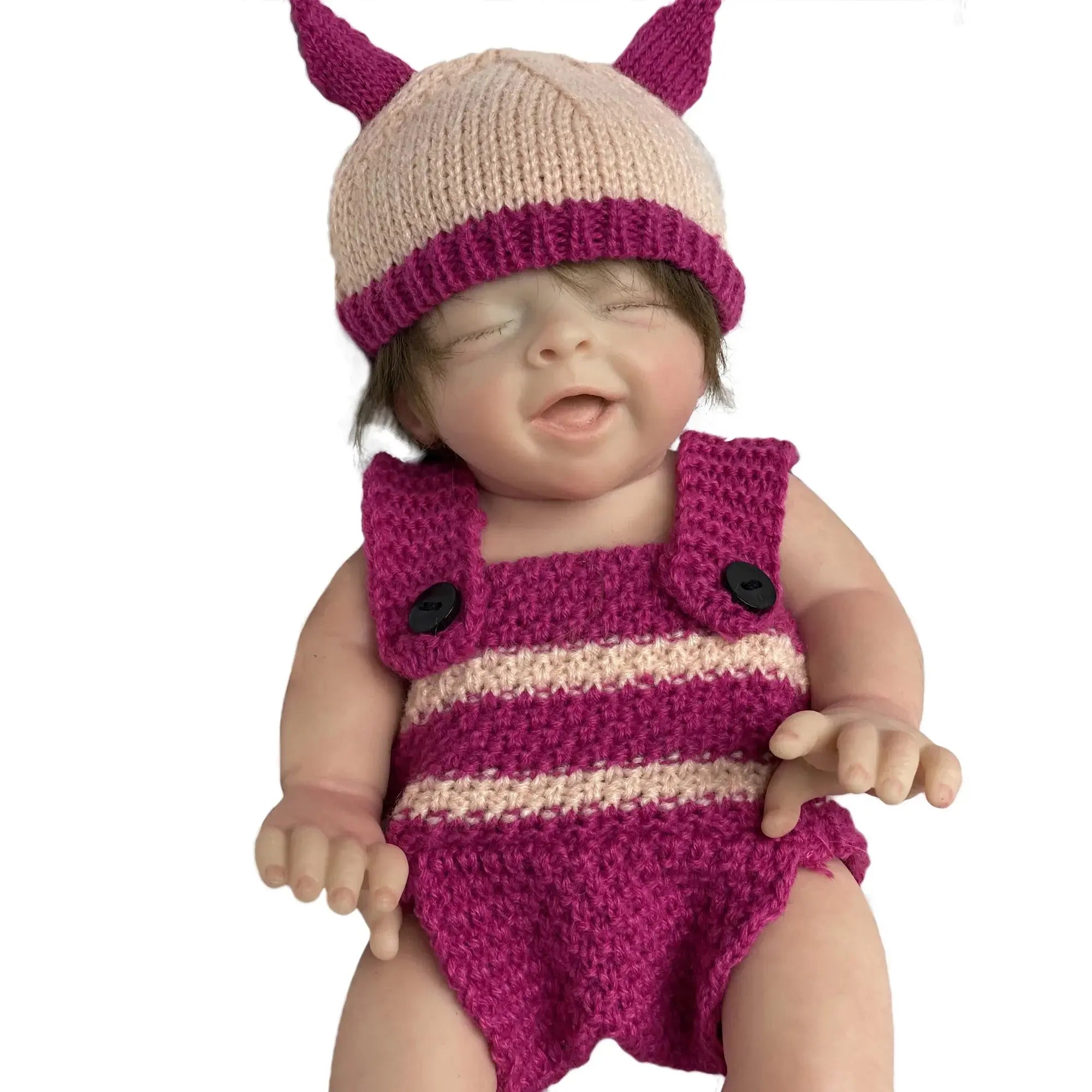 Image of Reborn Baby Dolls 25Cm Handmde Solid Silicone Reborn Dolls Painted