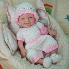 Image of Reborn Baby Dolls Reborn Baby Doll 7 Inch Silicone Full Body Eyes