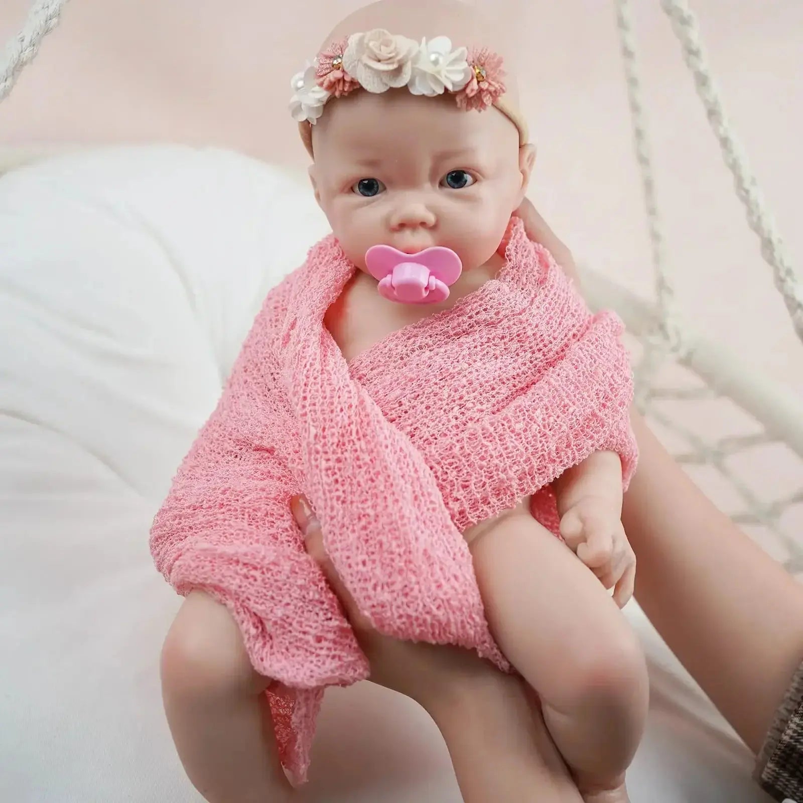 Image of Reborn Baby Dolls 17 Inch Full Platinum Silicone Reborn Baby Doll