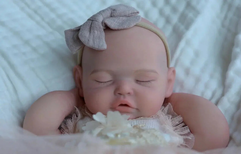 Image of Reborn Baby Dolls 18Inch Can Open Mouth&Washable Solid Silicone Bebe