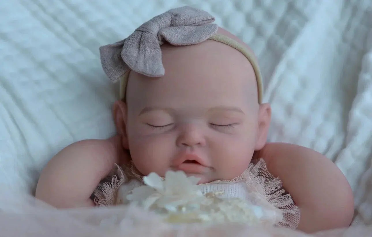 Image of Reborn Baby Dolls 18Inch Can Open Mouth&Washable Solid Silicone Bebe