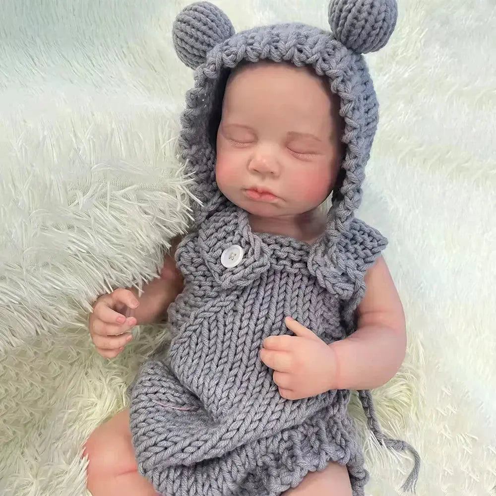 Image of Reborn Baby Dolls Artificial Soft Full Body Platinum Silicone Painted