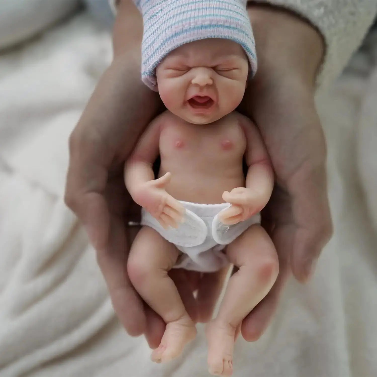 Image of Reborn Baby Dolls 7Inch Full Body Silicone Baby Dolls Boy，Mini