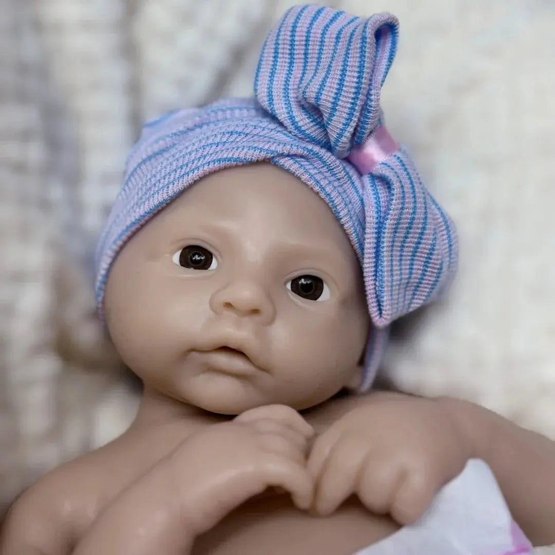 Image of Reborn Baby Dolls 45Cm Open Mouth Meadow Solid Silicone Bébé Reborn