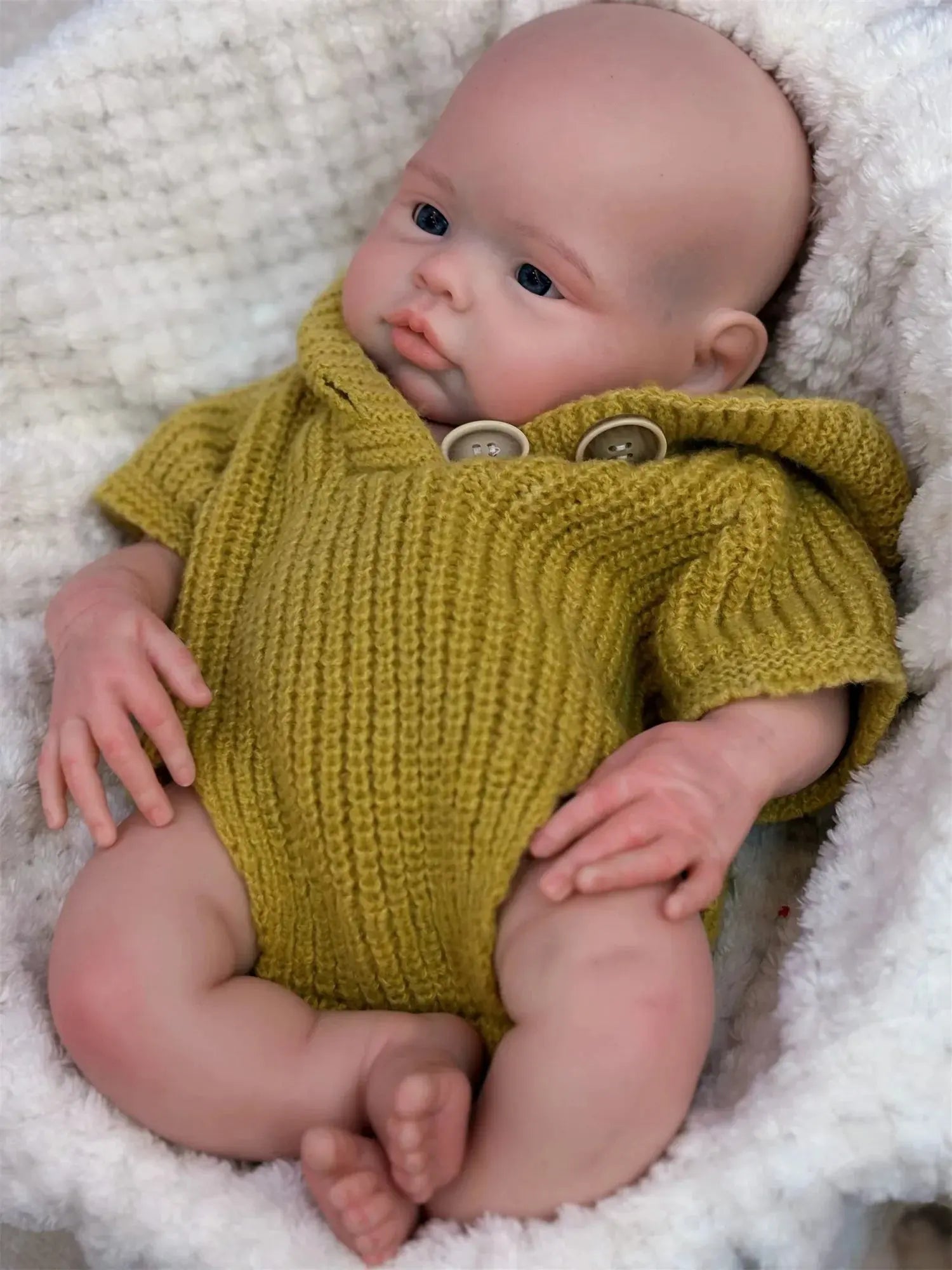 Image of Reborn Baby Dolls 17Inch Washable Open Eyes Soft Silicone Reborn Girl