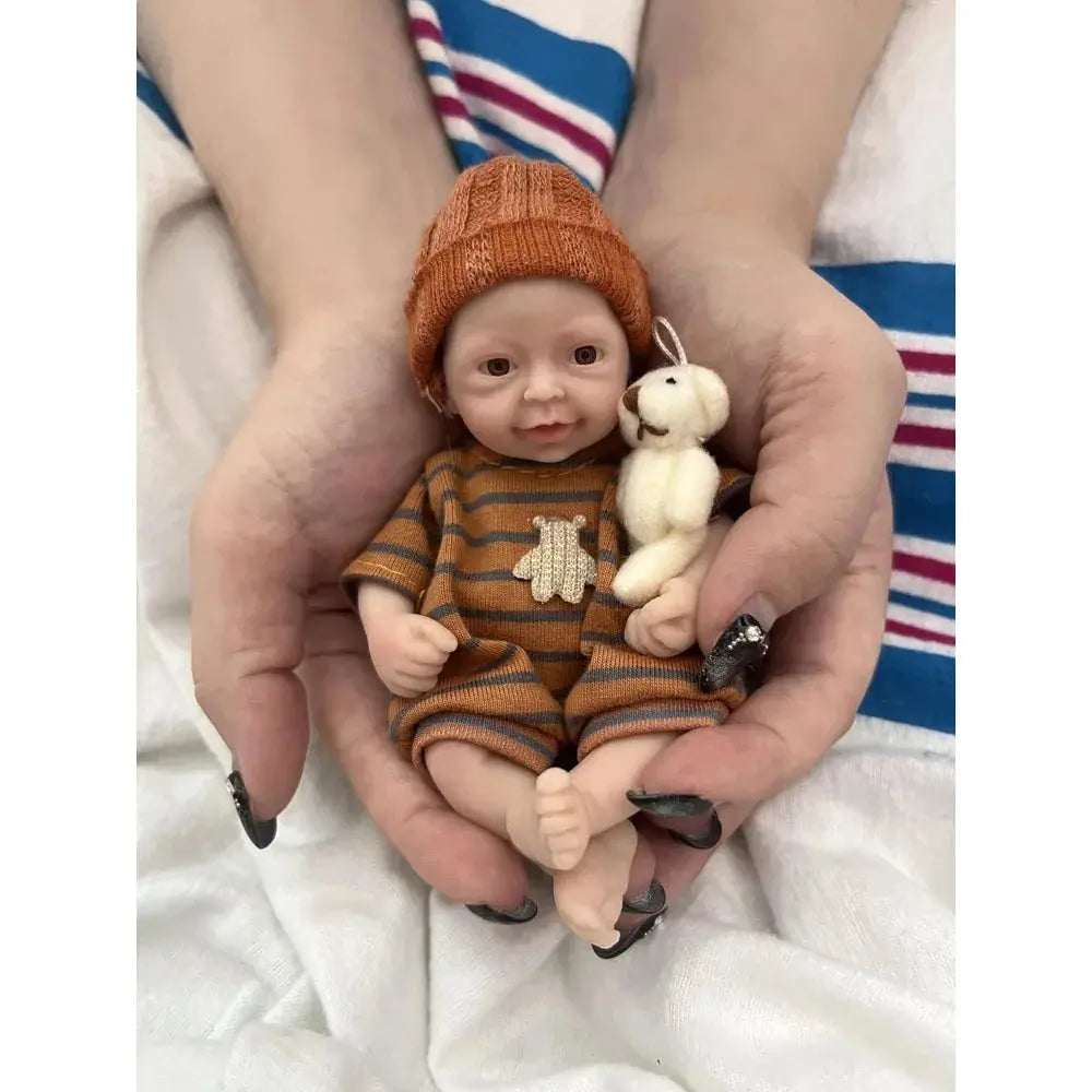 Image of Reborn Baby Dolls Reborn Baby Doll 5.5" Silicone Full Body Miniature