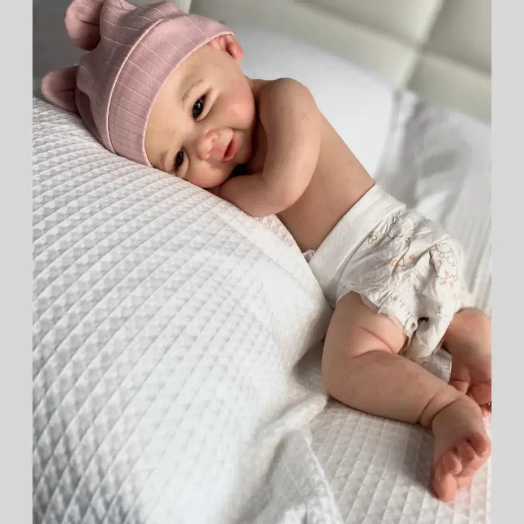 Image of Reborn Baby Dolls 43-45Cm Can Open Mouth Vivienne Washable Soft