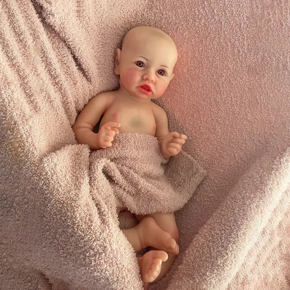 Image of Reborn Baby Dolls 18 Inch Unpainted Cute African Skin Newborn Baby
