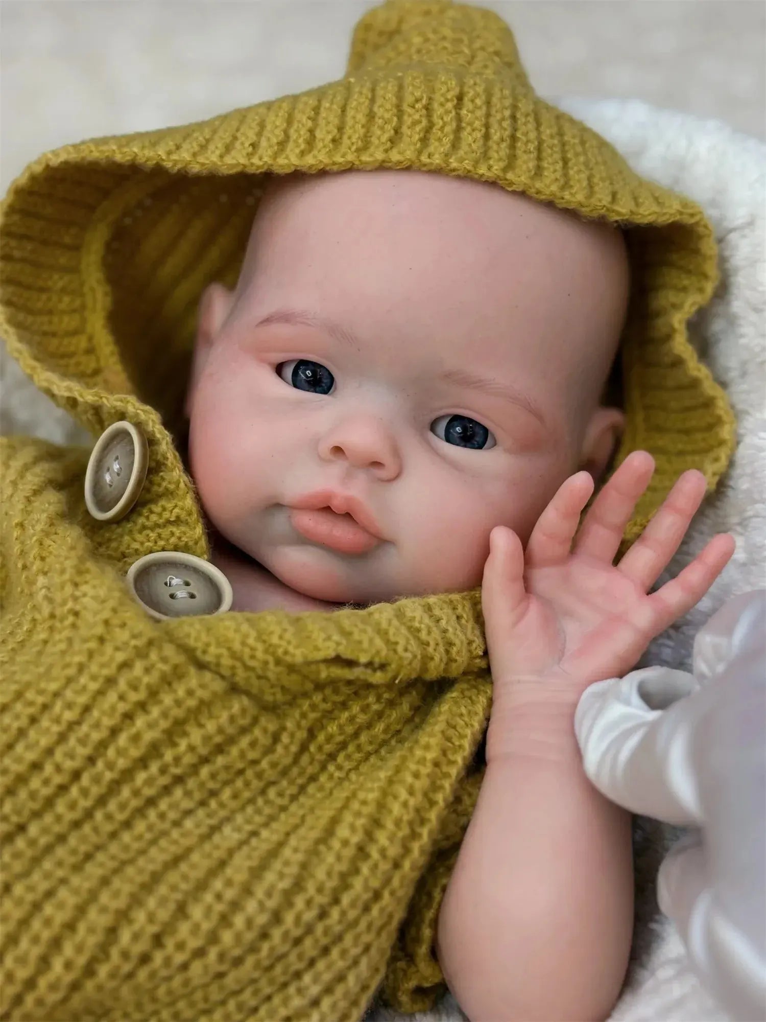 Image of Reborn Baby Dolls 17Inch Washable Open Eyes Soft Silicone Reborn Girl