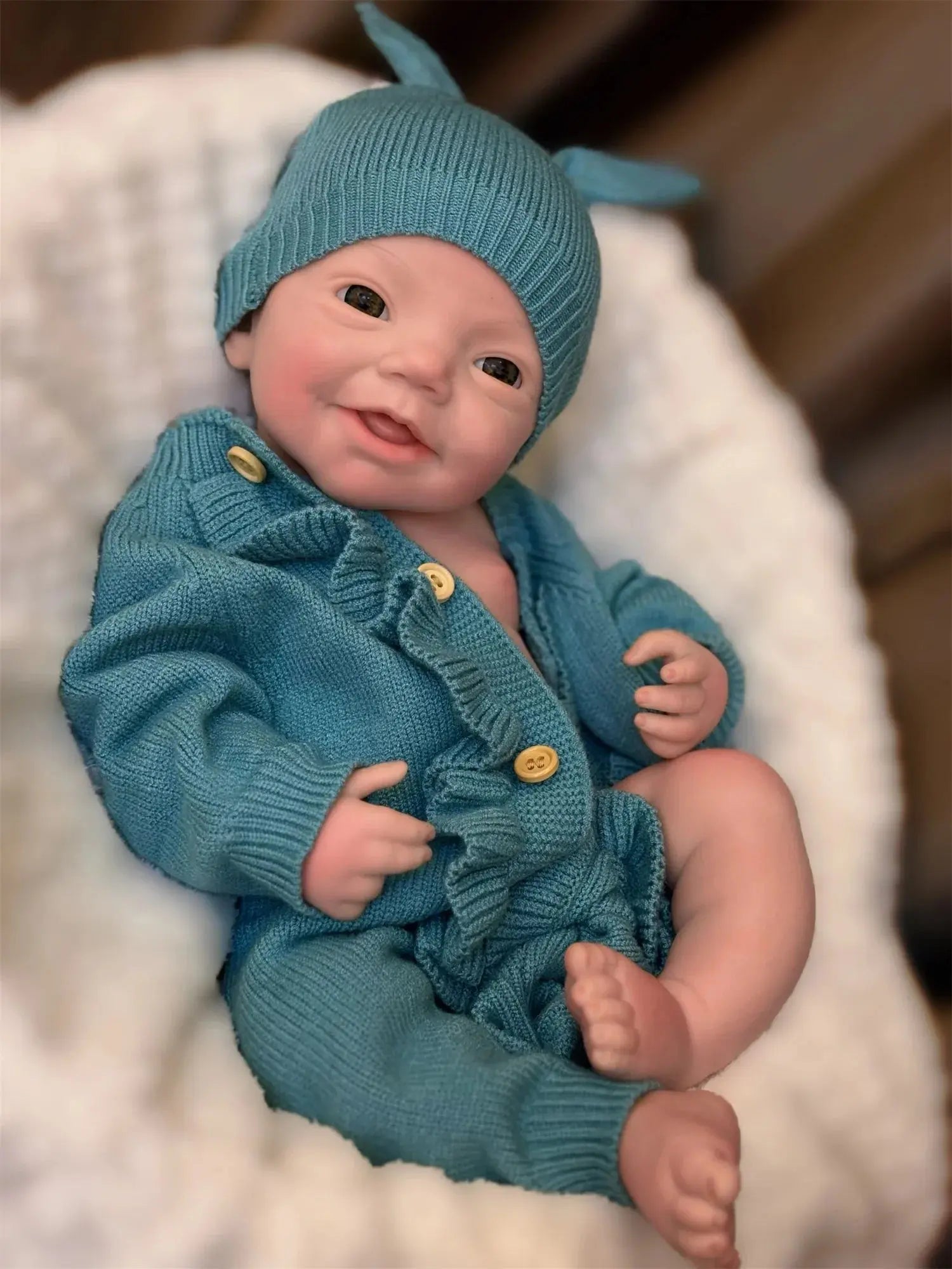 Image of Reborn Baby Dolls 18Inch Open Eyes Full Body Silicone Reborn Girl