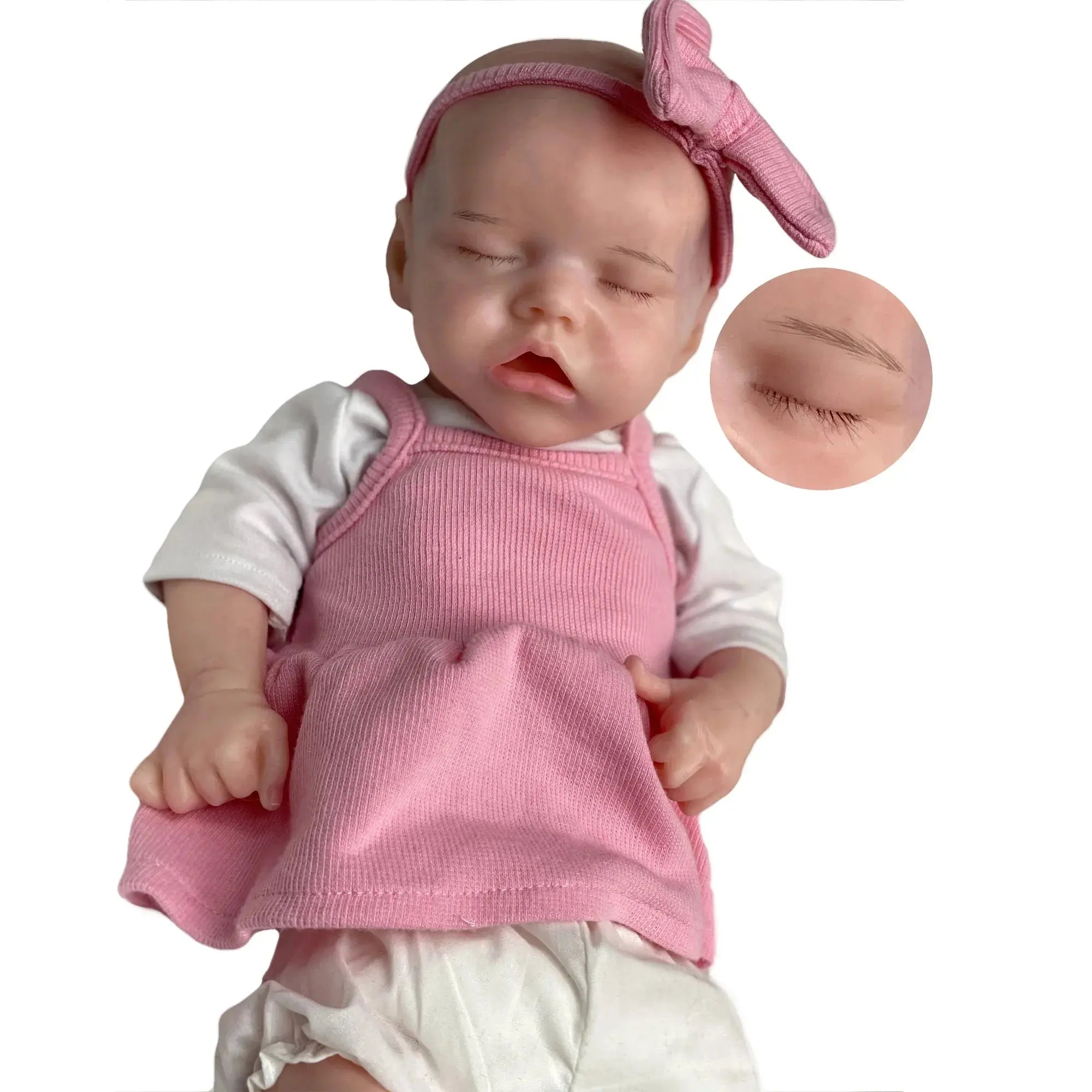 Image of Reborn Baby Dolls 17Inch Twins A Full Solid Silicone Bebe Reborn 3D