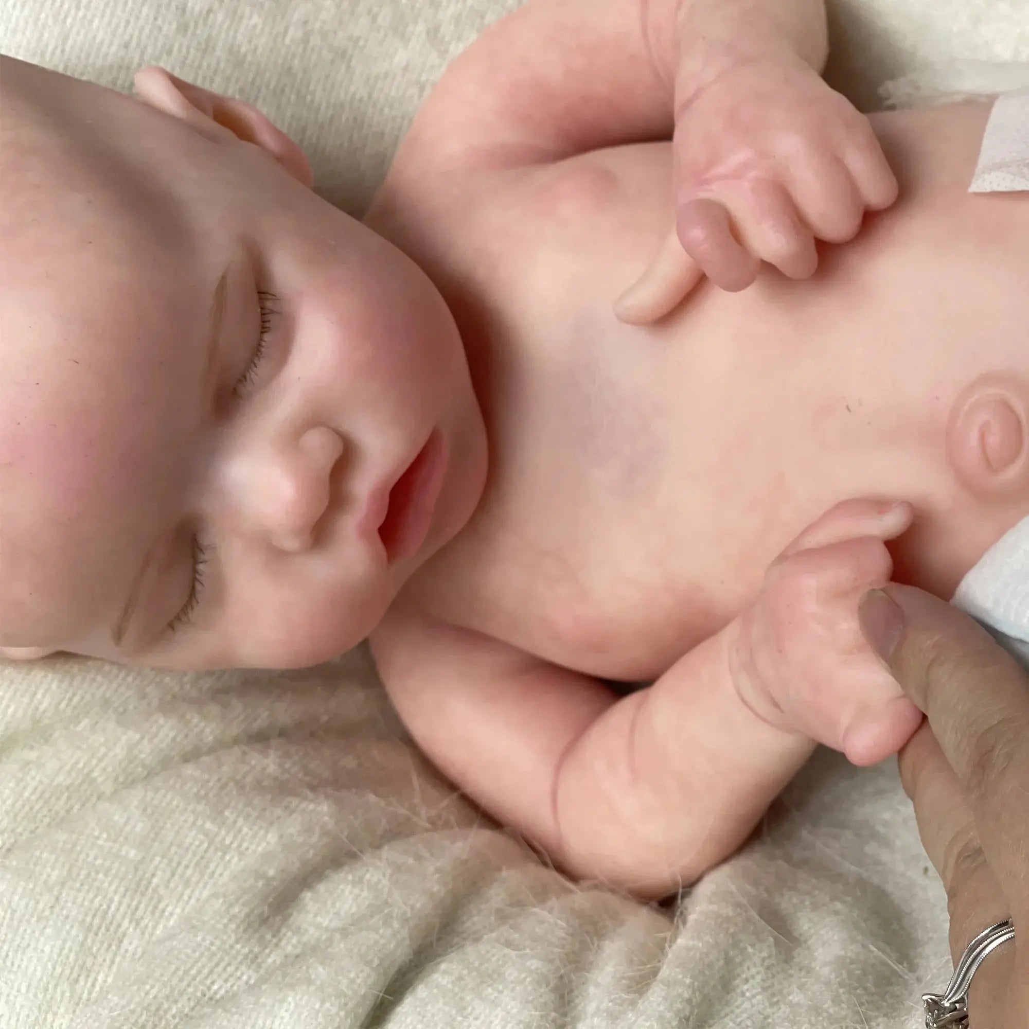 Image of Reborn Baby Dolls 17Inch Twins A Full Solid Silicone Bebe Reborn 3D