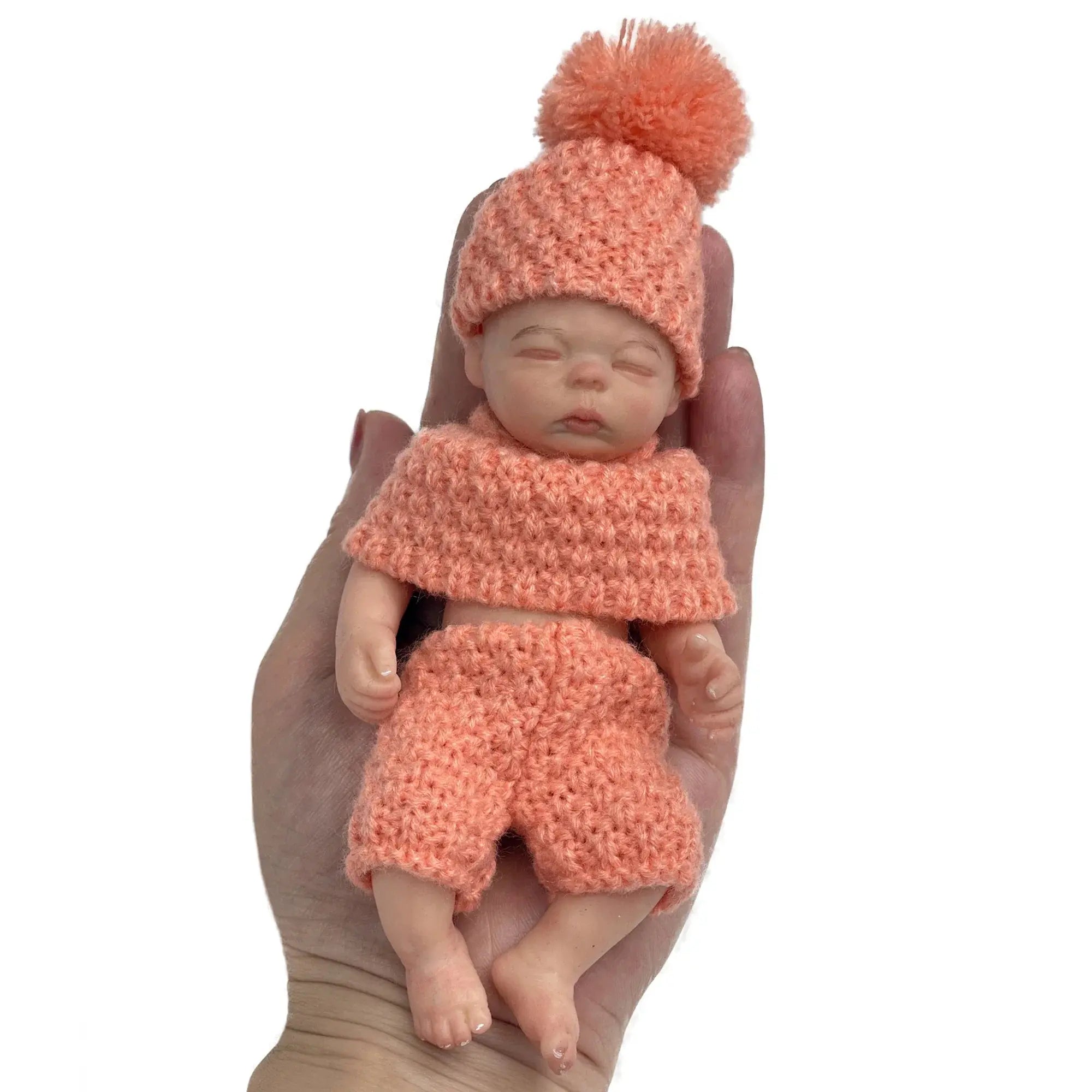 Image of Reborn Baby Dolls Bebe Reborn Reallista 15Cm Mini Solid Silicone