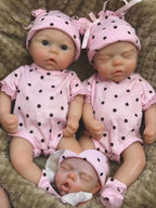 Image of Reborn Baby Dolls 13 Inch Full Silicone Reborn Doll Girl Handmade