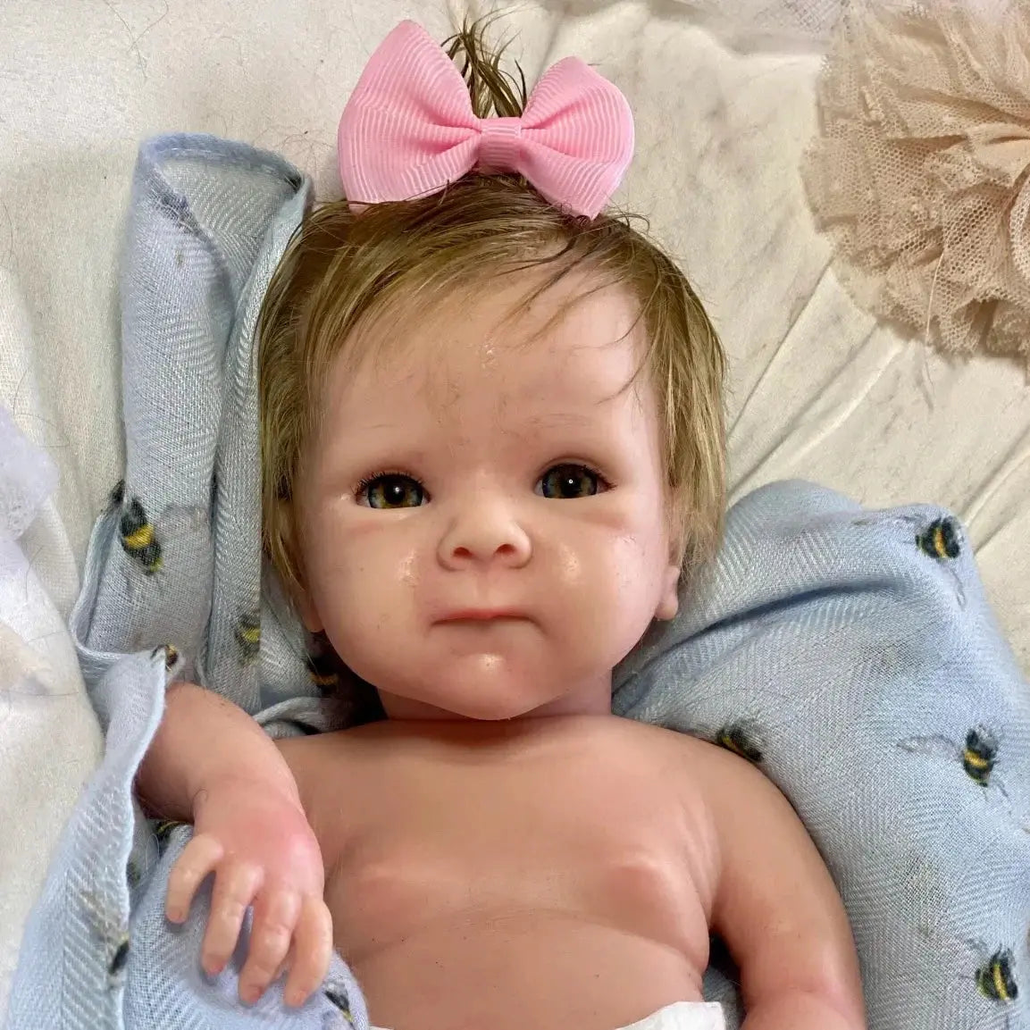 Image of Reborn Baby Dolls Can Open Mouth 33Cm Bettie Full Body Solid Silicone