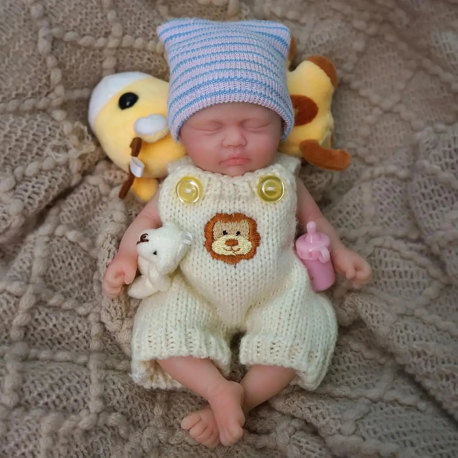 Image of Reborn Baby Dolls Mini Reborn Baby Doll Silicone Full Body 7 Inch