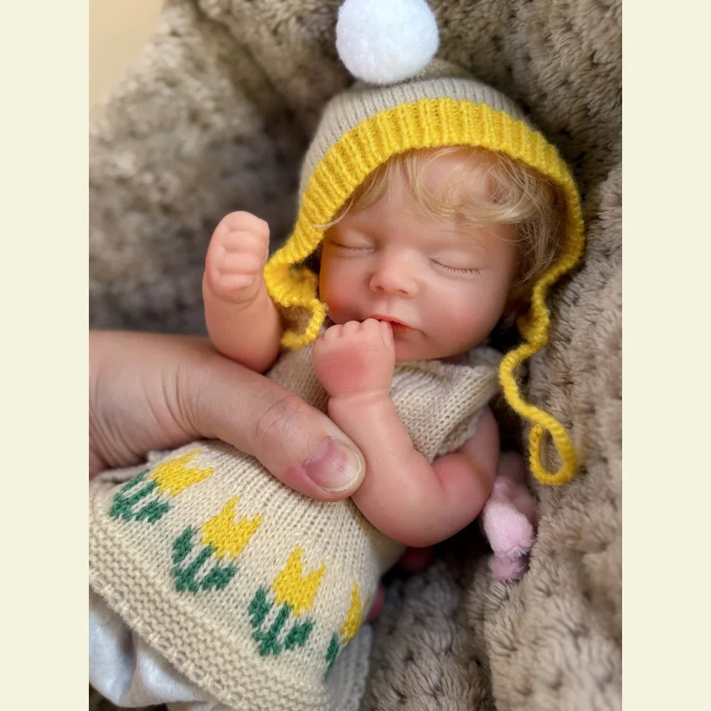 Image of Reborn Baby Dolls 10Inch Can Open Mouth Full Body Silicone Reborn