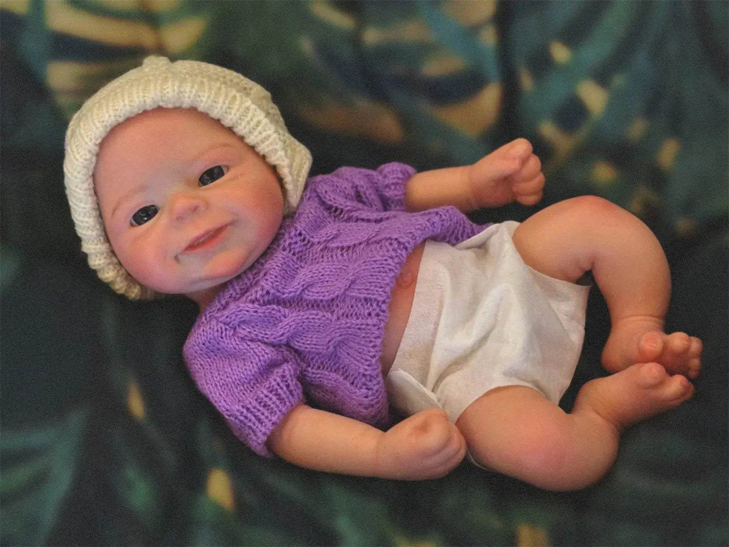 Image of Reborn Baby Dolls Can Open Mouth 33Cm Washable Solid Silicone Bebe
