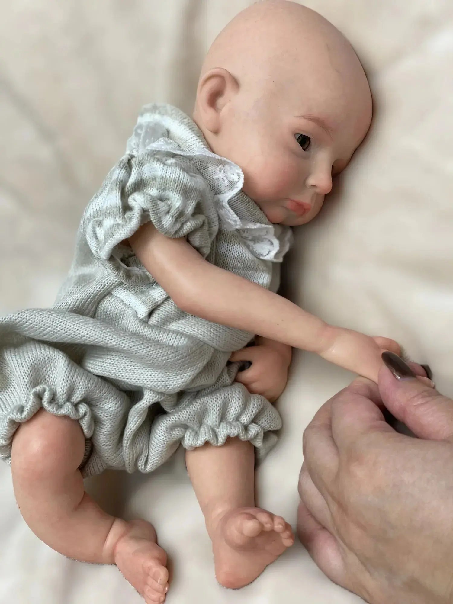 Image of Reborn Baby Dolls 33Cm Painted Cameron Solid Silicone Bebe Reborn