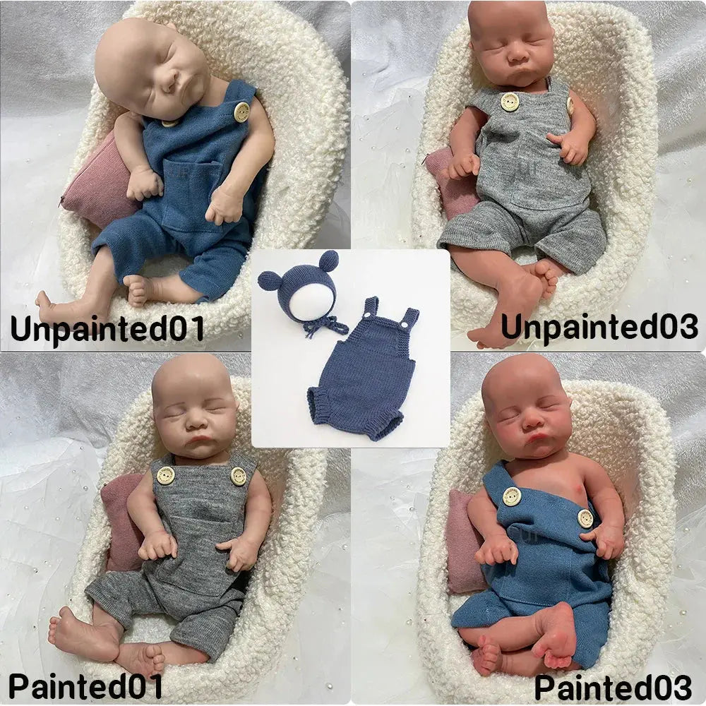 Image of Reborn Baby Dolls Unpainted/Painted 18" Full Solid Silicone Reborn
