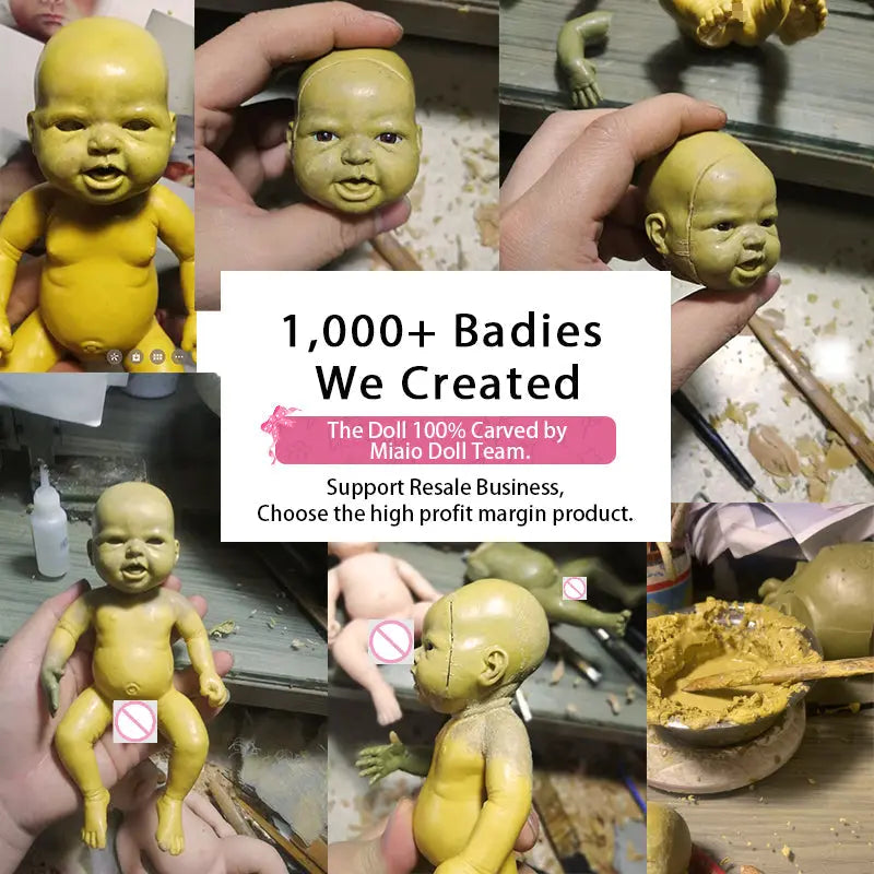 Image of Reborn Baby Dolls 7" Micro Preemie Full Body Silicone Baby Adorkable