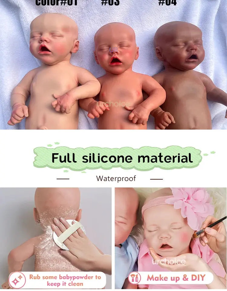 Image of Reborn Baby Dolls Black Newborn Baby Lifelike 1:1 Size And Weight