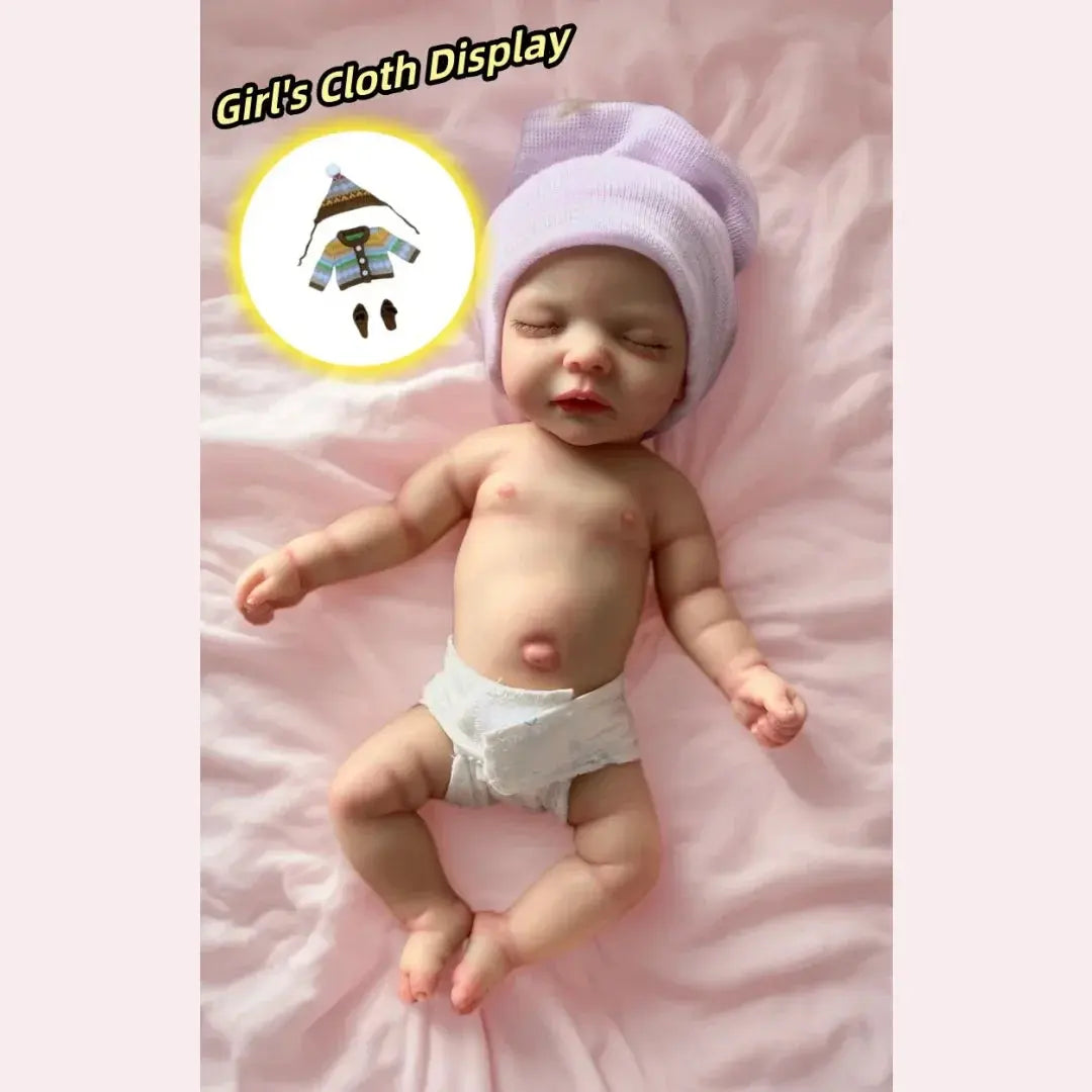 Image of Reborn Baby Dolls Open Mouth 10Inch Washable Bebe Reborn De Silicona