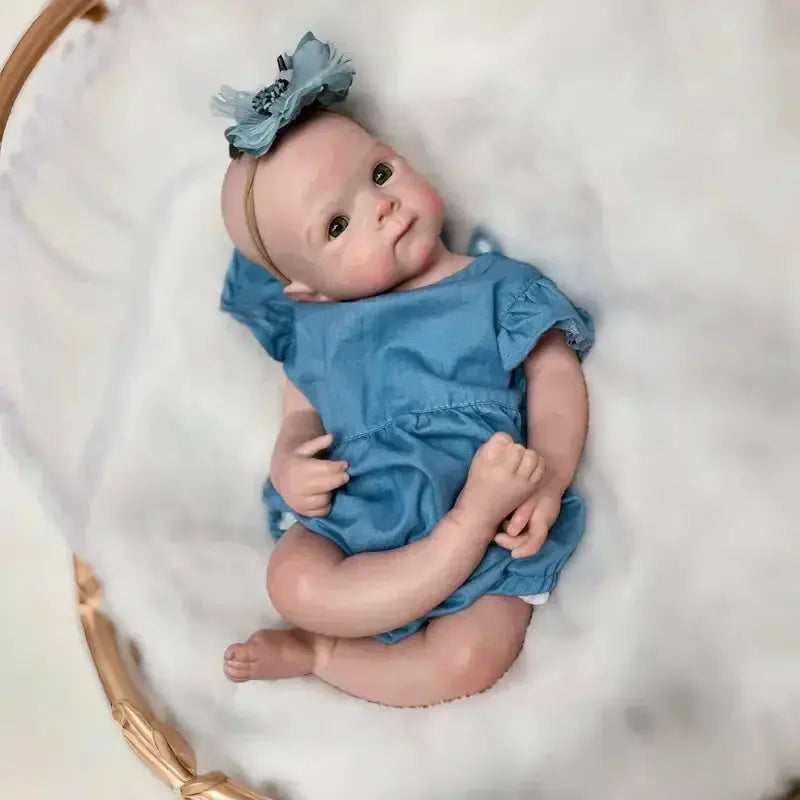 Image of Reborn Baby Dolls 18Inch Can Open Mouth Solid Silicone Bebe Reborn