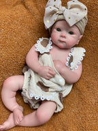 Image of Reborn Baby Dolls 18Inch Can Open Mouth Solid Silicone Bebe Reborn