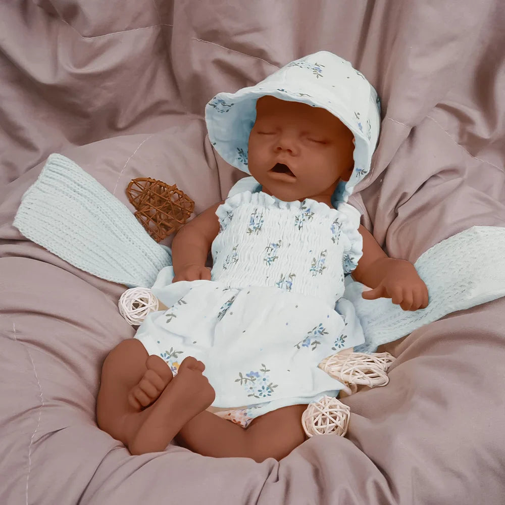 Image of Reborn Baby Dolls 17.5-Inch Full Body Silicone Lifelike Sleeping