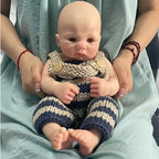 Image of Reborn Baby Dolls Artist Reborner Painted 16" Weighted Soft Platinum