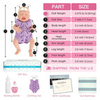 Image of Reborn Baby Dolls 7" Boy Micro Preemie Full Body Silicone  Crybaby
