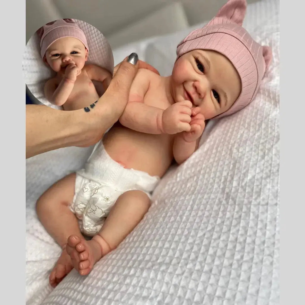 Image of Reborn Baby Dolls 43-45Cm Can Open Mouth Vivienne Washable Soft