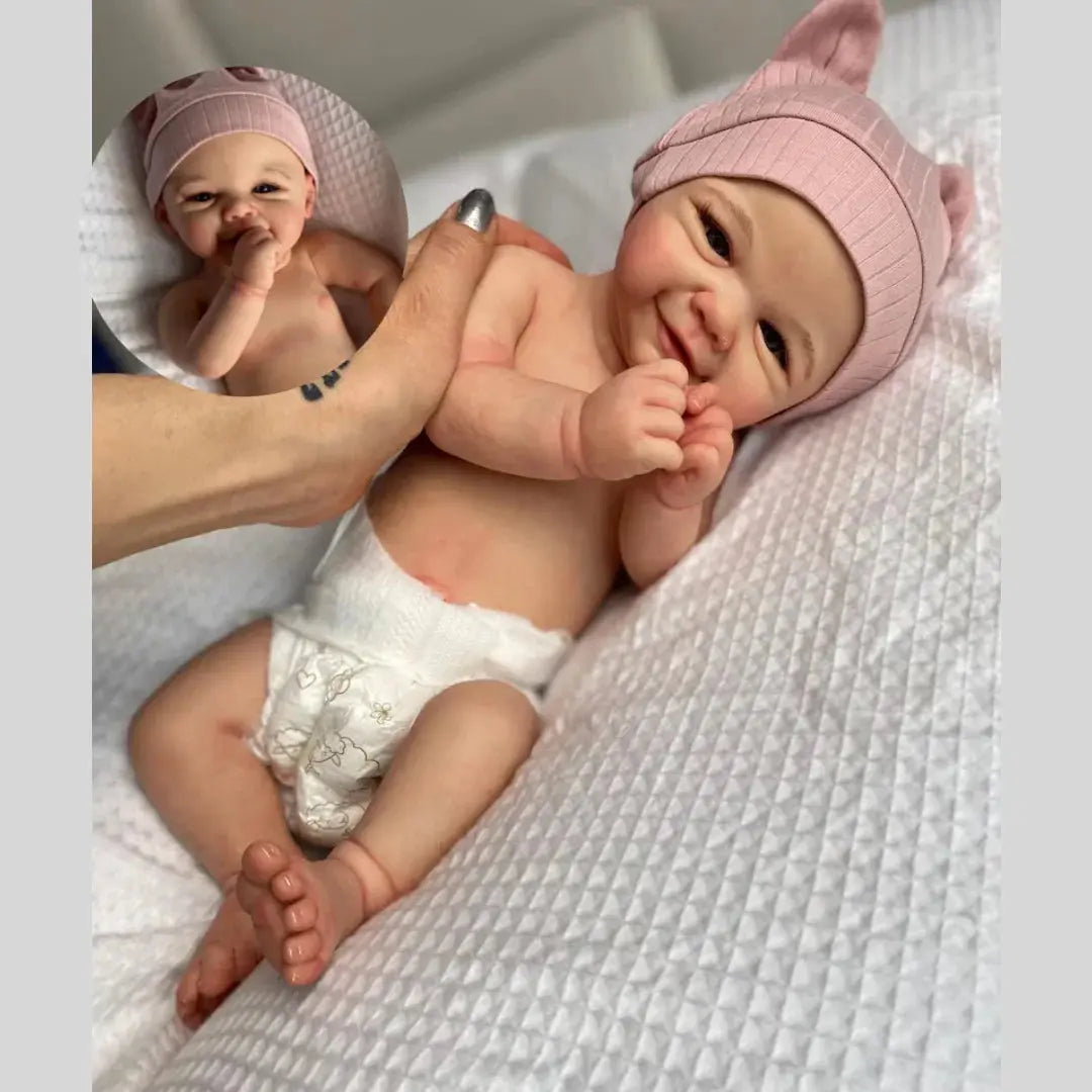 Image of Reborn Baby Dolls 43-45Cm Can Open Mouth Vivienne Washable Soft