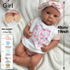 Image of Reborn Baby Dolls 19Inch Realistic Silicone Reborn Baby Girl Flexible